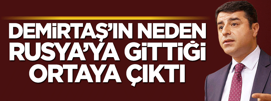 Selahattin Demirtaş'ın neden Rusya'ya gittiği ortaya çıktı
