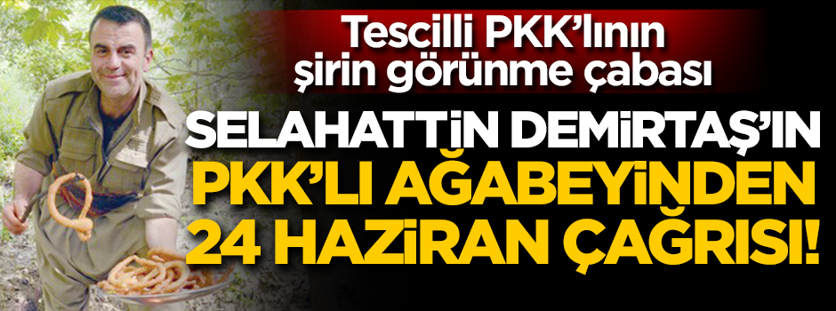 Selahattin Demirtaş'ın PKK'lı ağabeyinden 24 Haziran çağrısı!