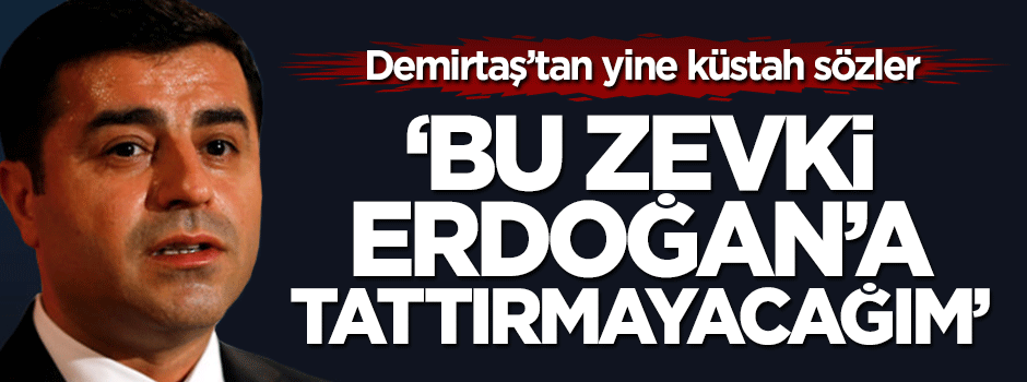 Selahattin Demirtaş'tan küstah sözler: Erdoğan'a tattırmayacağım