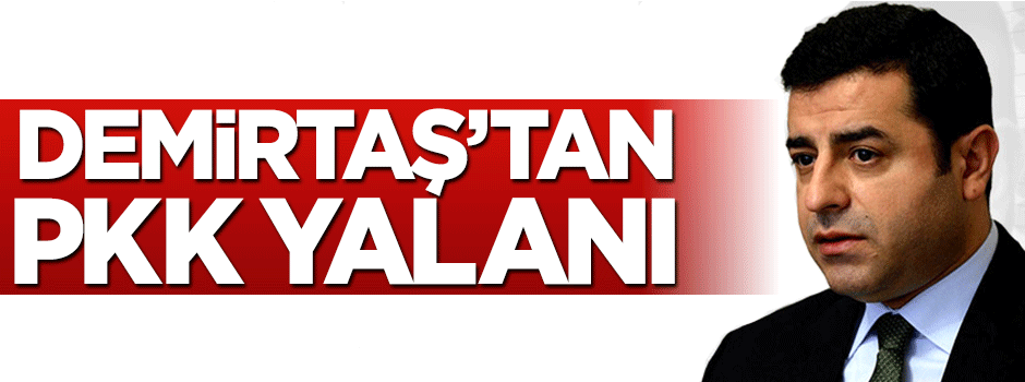 Selahattin Demirtaş'tan PKK yalanı: Ortaklığımız yok