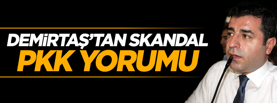 Selahattin Demirtaş'tan skandal PKK yorumu