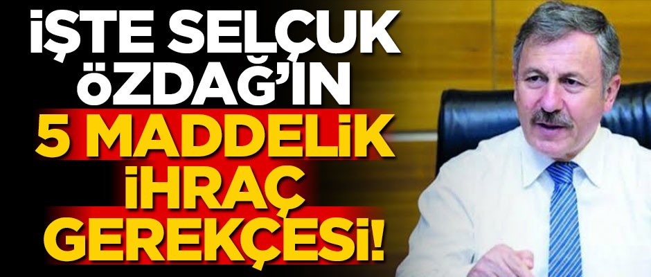 Selçuk Özdağ’ın 5 maddelik ihraç gerekçesi