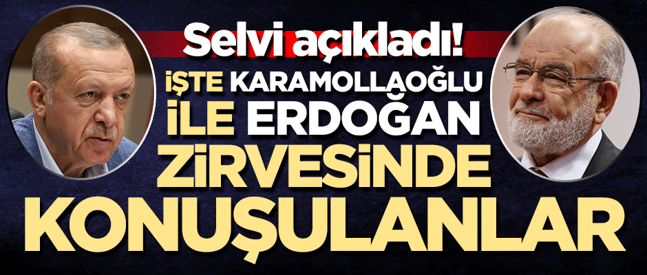Selvi açıkladı! İşte Karamollaoğlu ile Erdoğan zirvesinde konuşulanlar