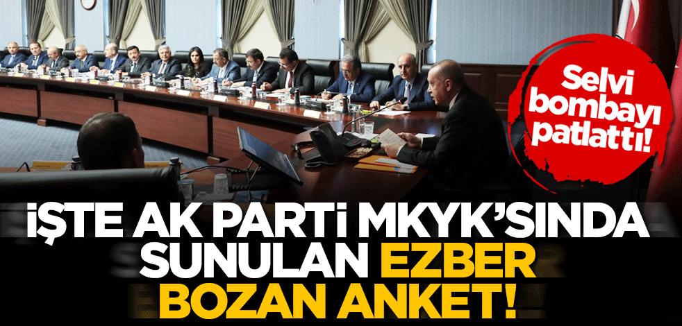 Selvi'den bomba iddia! AK Parti MKYK'sında sunulan ezber bozan anket