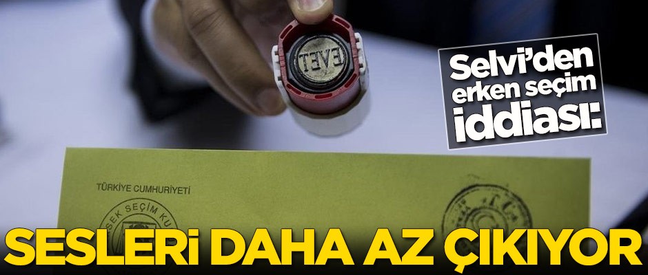 Selvi'den erken seçim iddiası: Sesleri daha az çıkıyor