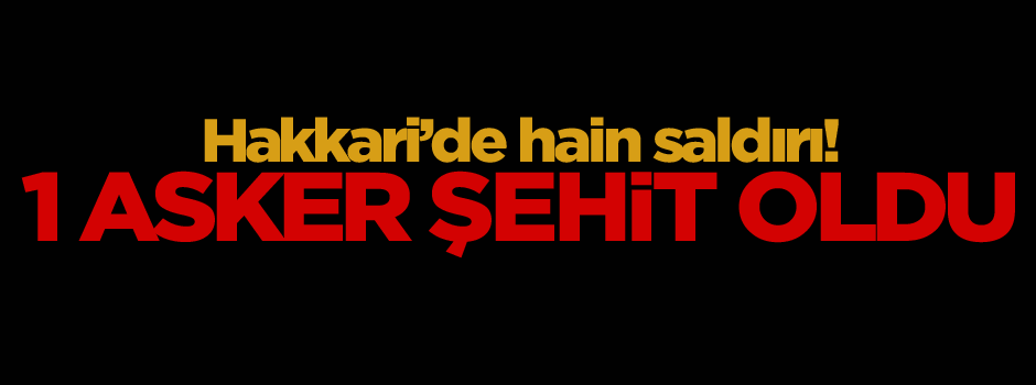 Şemdinli'de 1 asker Şehit oldu