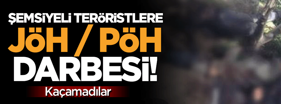 Şemsiye ile kaçmaya çalışan teröristler öldürüldü