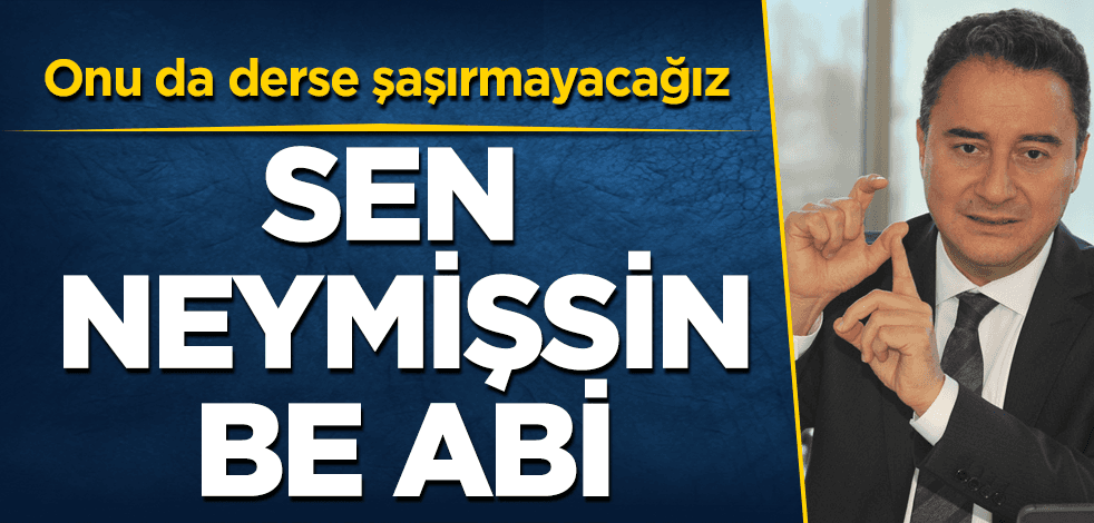 Sen neymişsin be Babacan!