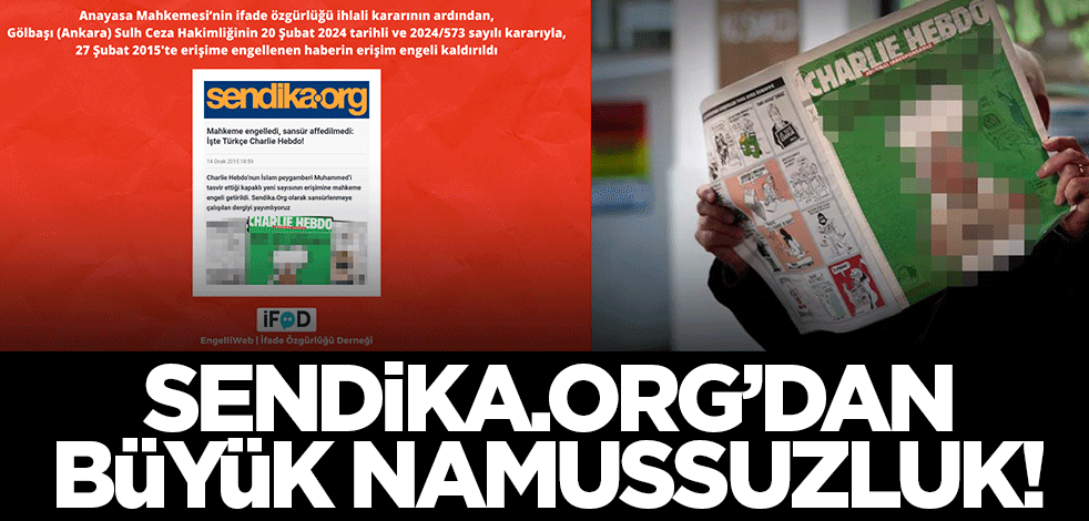 Sendika.org'dan büyük namussuzluk! Peygamberimiz'e (sav) hakareti 'gururlanarak' tekrar yayınladılar