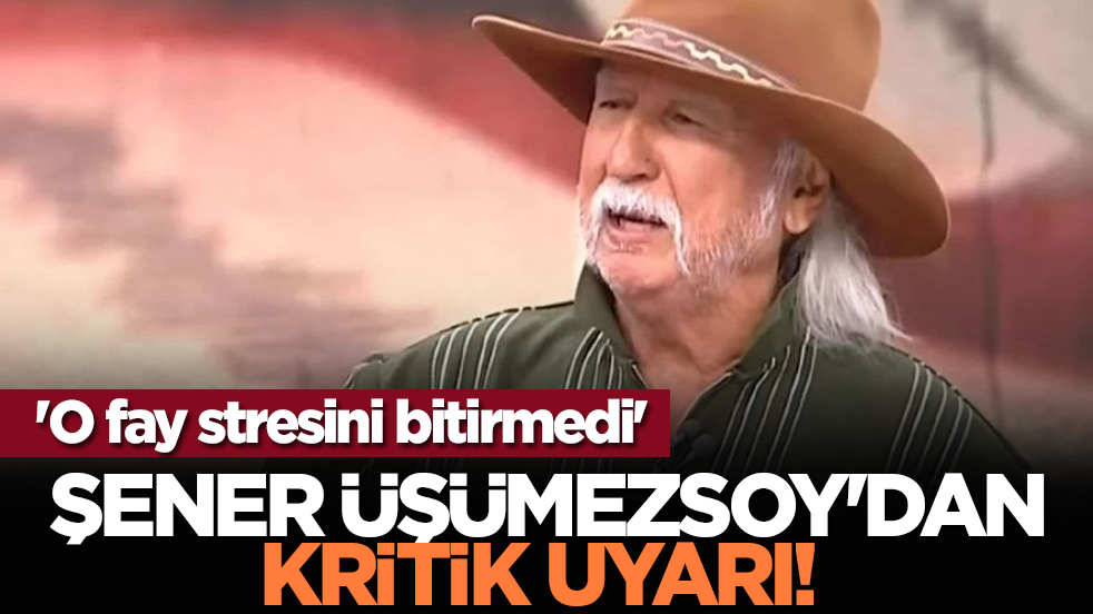 Şener Üşümezsoy'dan kritik uyarı! 'O fay stresini bitirmedi'