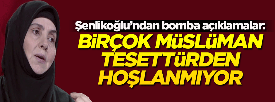 Şenlikoğlu: Birçok Müslüman tesettürden hoşlanmıyor
