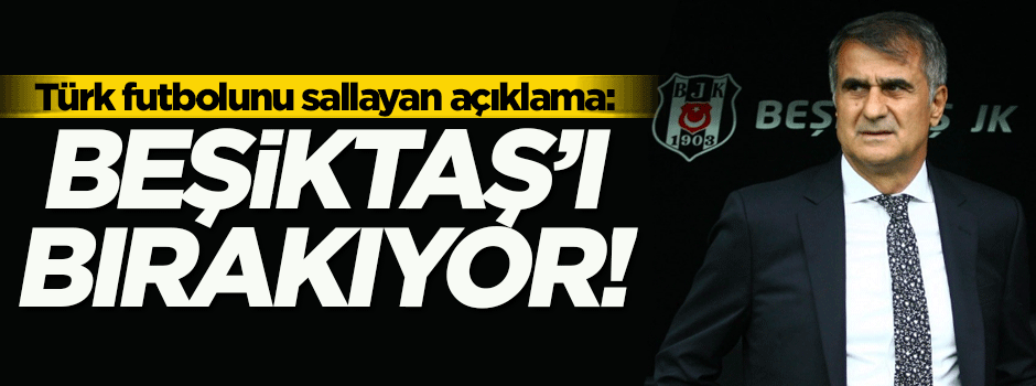 'Şenol Güneş Beşiktaş'ı bırakıyor'