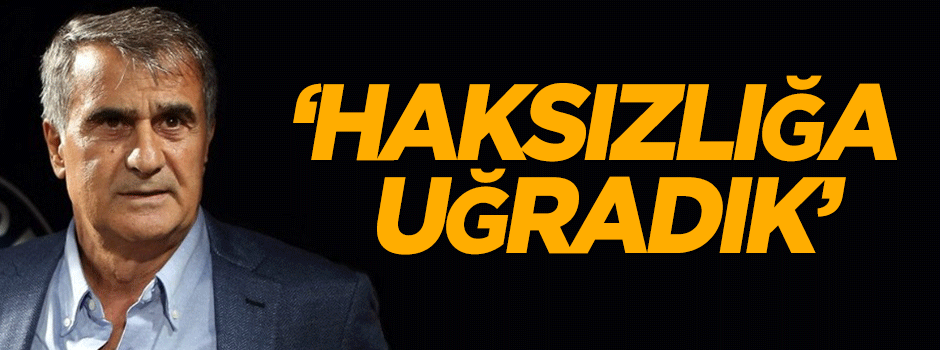 Şenol Güneş: Haksızlığa uğradık