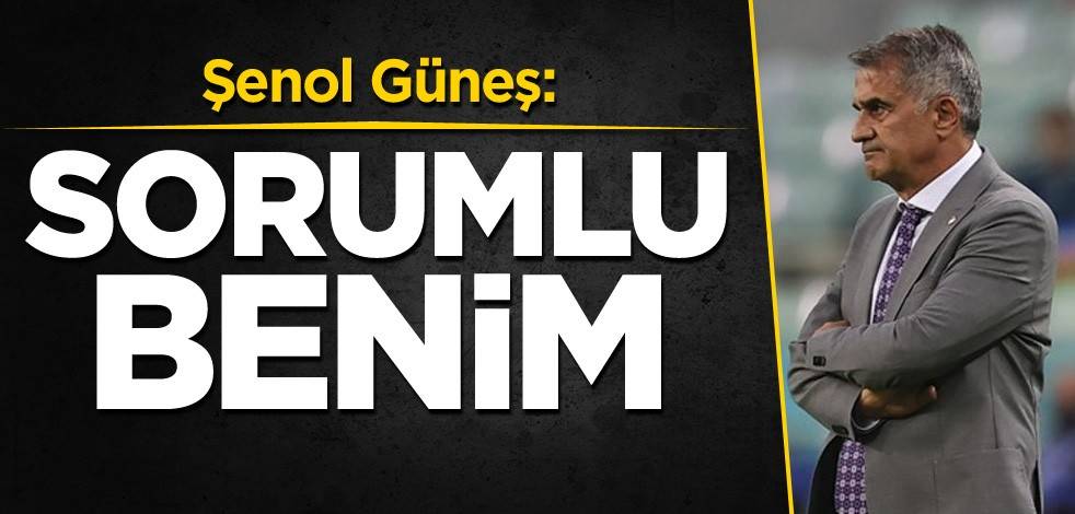 Şenol Güneş: Sorumlu benim