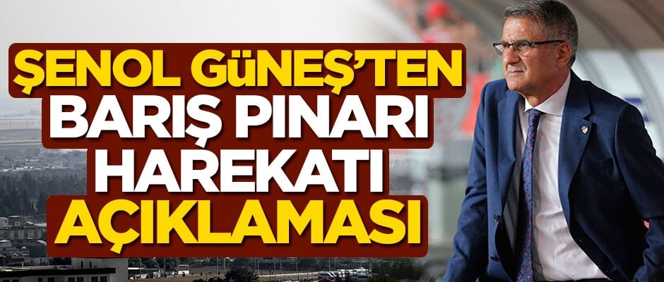 Şenol Güneş'ten Barış Pınarı Harekatı açıklaması: Biz figüran değiliz...