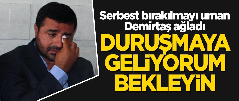 Serbest bırakılmayı uman Demirtaş ağladı: Beklesinler, duruşmaya geliyorum