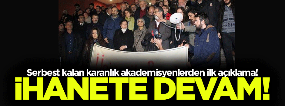 Serbest kalan akademisyenlerden ilk açıklama!
