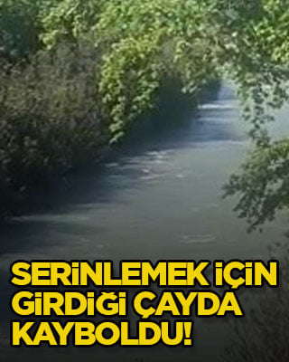 Serinlemek için girdiği çayda kayboldu!