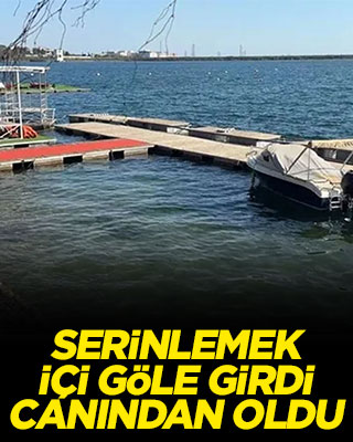 Serinlemek için göle girdi canından oldu