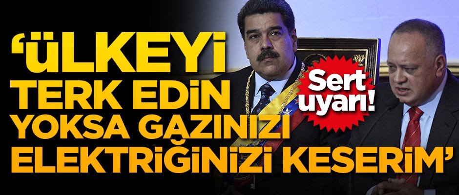 Sert uyarı: Ülkeyi terk edin yoksa gazınızı, elektriğinizi keserim