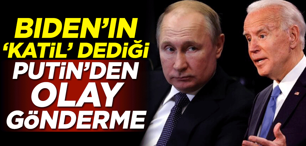 Sessizliğini bozdu! Biden'ın 'katil' dediği Putin'den olay gönderme