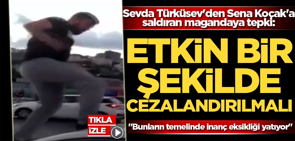 Sevda Türküsev'den Sena Koçak'a saldıran magandaya tepki: Etkin bir şekilde cezalandırılmalı
