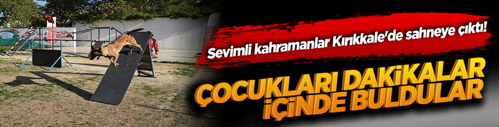 Sevimli kahramanlar Kırıkkale'de sahneye çıktı! Gizlenen çocukları dakikalar içinde bulup herkesi hayran bıraktılar