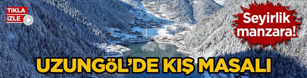 Seyirlik manzara! Uzungöl’de kış masalı
