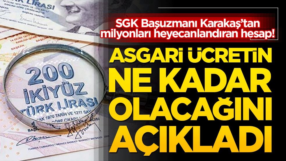 SGK Başuzmanı Karakaş’tan milyonları heyecanlandıran hesap! Asgari ücrette %30 zam sınırı göründü!