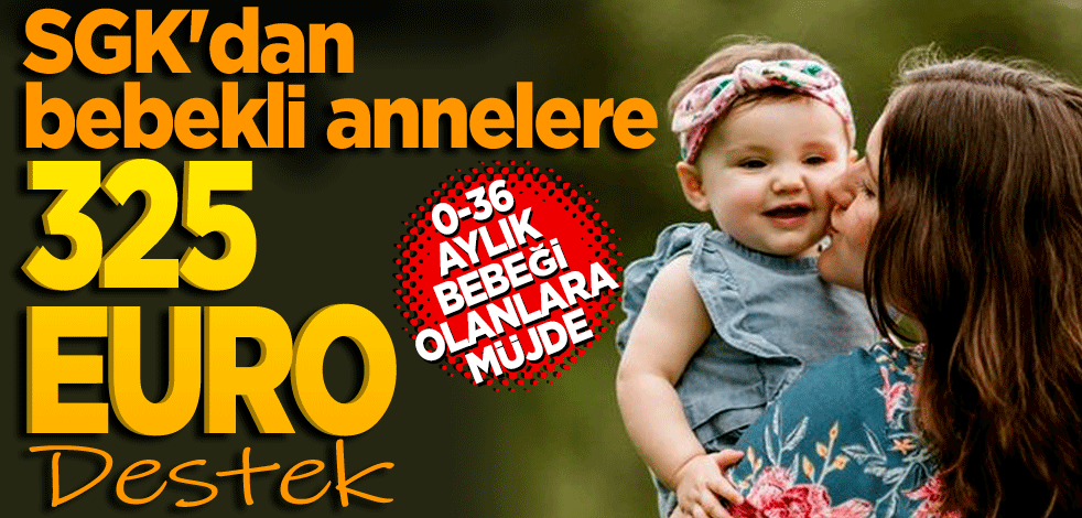 SGK'dan bebekli annelere 325 euro destek! 0-36 aylık çocuğu olanlara müjde