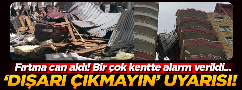 Şiddetli rüzgar bir çok kentte hayatı durdurdu!