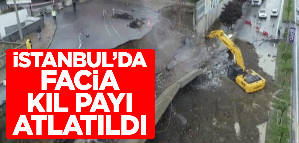 Şiddetli yağış sonrası İstanbul'da istinat duvarı çöktü