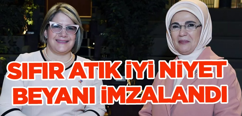 Sıfır Atık İyi Niyet Beyanı imzalandı! Emine Erdoğan, Bermudez'in eşi Lis Cuesta Peraza ile biraraya geldi