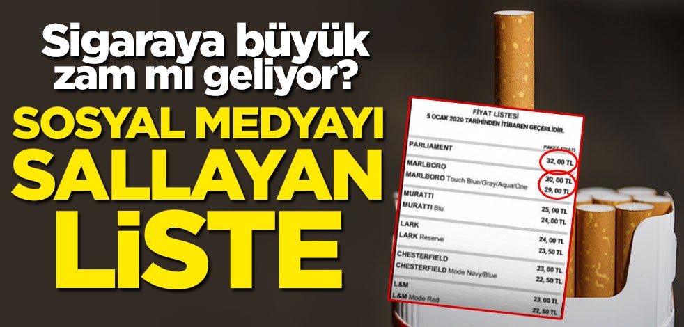 Sigaraya yeni zam mı geliyor?