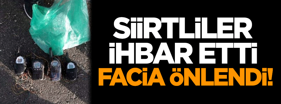 Siirtliler ihbar etti, facia önlendi!