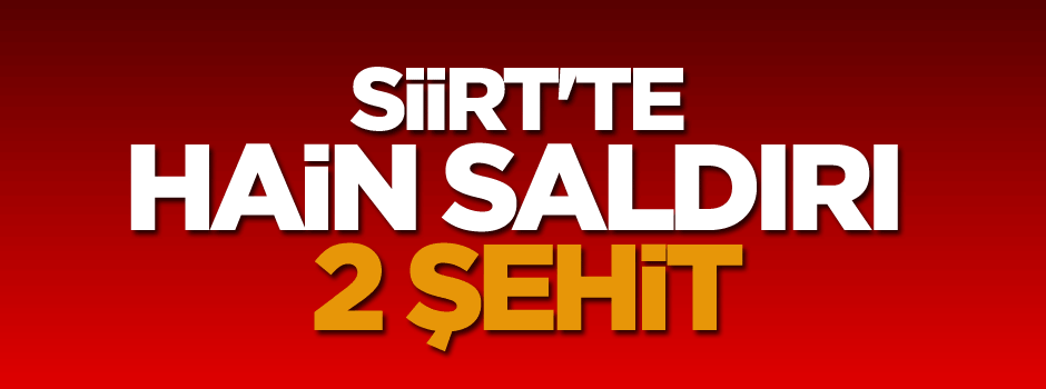 Siirt'te hain saldırı: 2 şehit