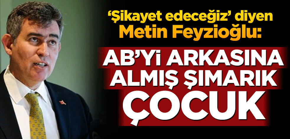 ‘Şikayet edeceğiz’ vurgusu yapan Metin Feyzioğlu: AB'yi arkasına almış şımarık çocuk