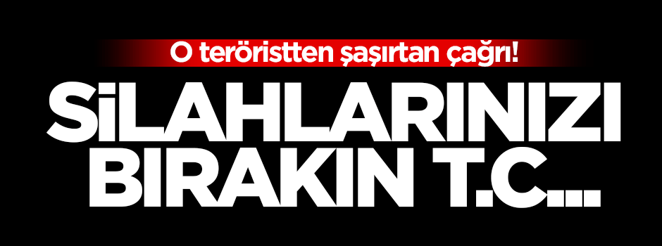 'Silahlarınızı bırakın TC iyi'