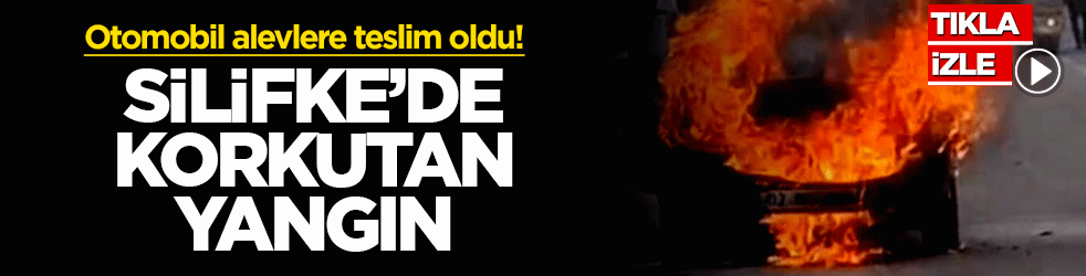Silifke’de korkutan yangın: Otomobil D-400 karayolunda alevlere teslim oldu!