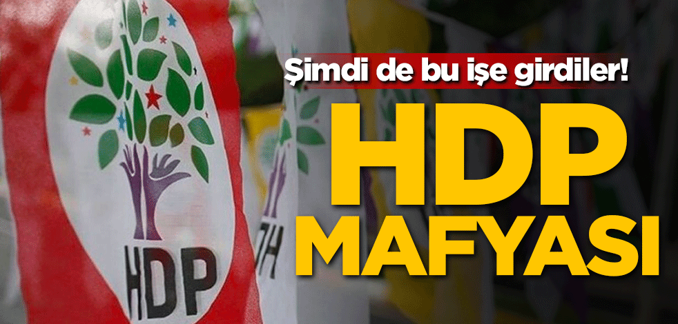 Şimdi de bu işe girdiler! HDP mafyası