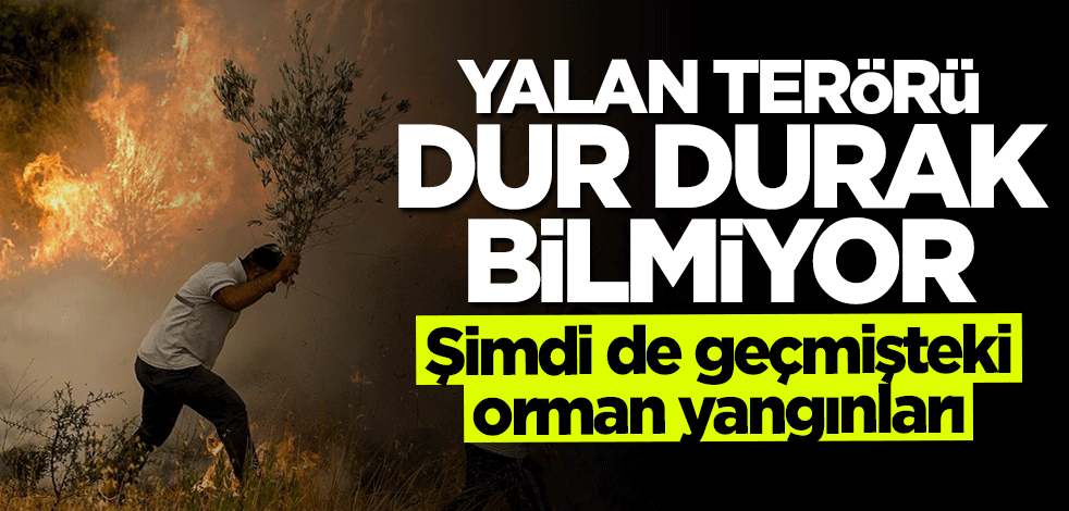 Şimdi de geçmişteki orman yangınları... Yalan terörü dur durak bilmiyor