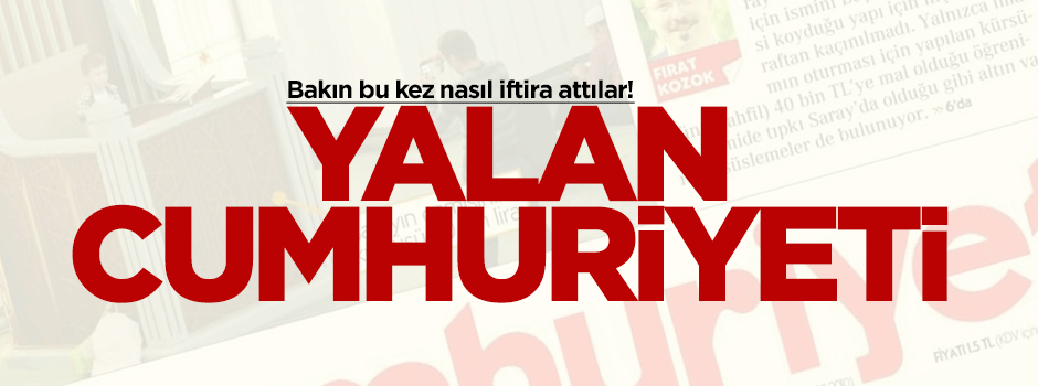 Şimdi de kürsü üzerinden iftira attılar!