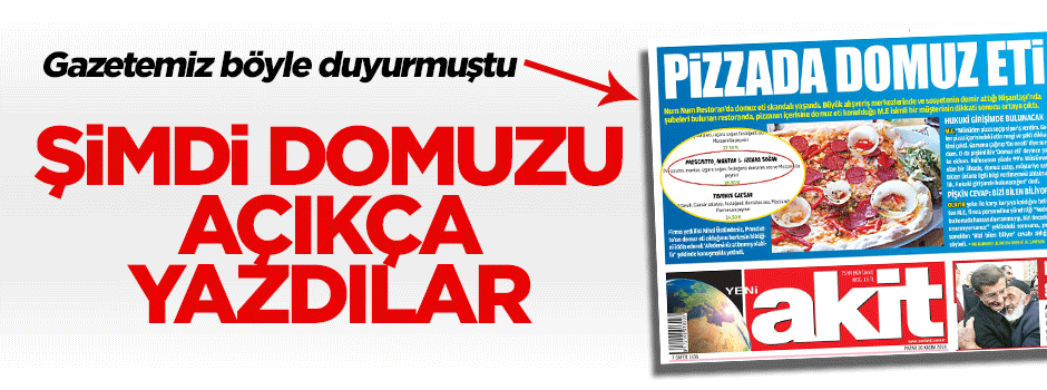 Şimdi domuzu açıkça yazdılar