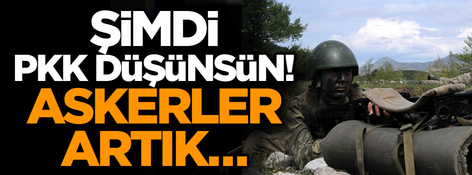 Şimdi PKK düşünsün! Askerler artık…