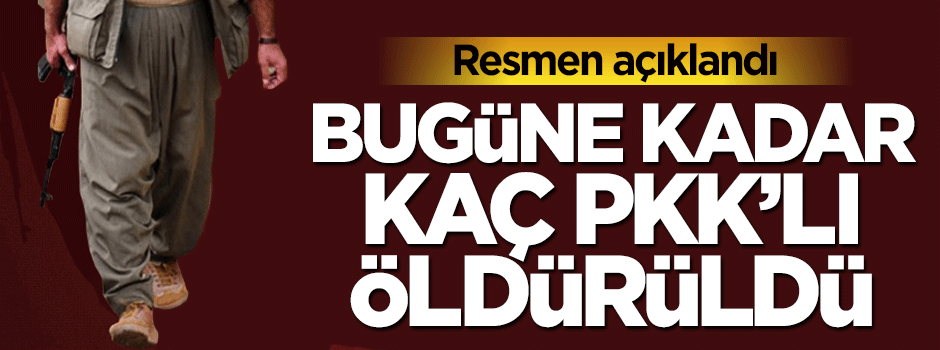 Şimdiye kadar kaç PKK'lı öldürüldü? Açıklandı