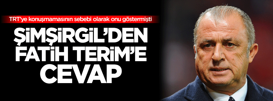 Şimşirgil'den Fatih Terim'e cevap