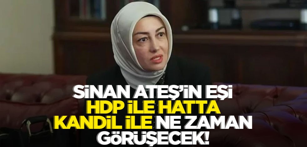 Sinan Ateş’in eşi, HDP ile hatta Kandil ile ne zaman görüşecek!
