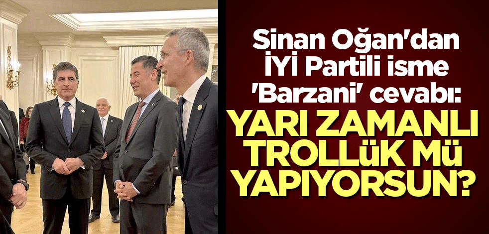 Sinan Oğan'dan 'Barzani' cevabı: Trollük mü yapıyorsunuz?