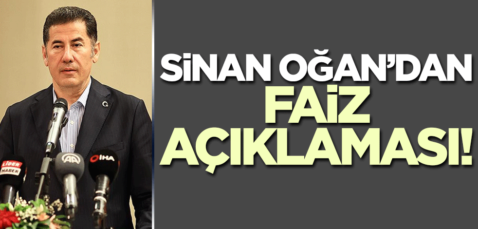 Sinan Oğan'dan 'faiz' açıklaması!