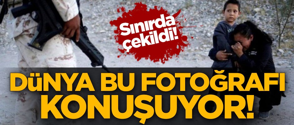 Sınırda çekildi! Dünya bu fotoğrafı konuşuyor